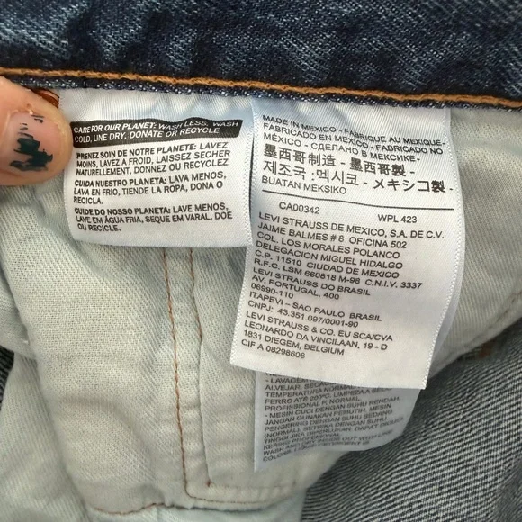 Levi’s 501 Blue Button Fly Straight Leg Jeans W36 L30 - Picture 6 of 7